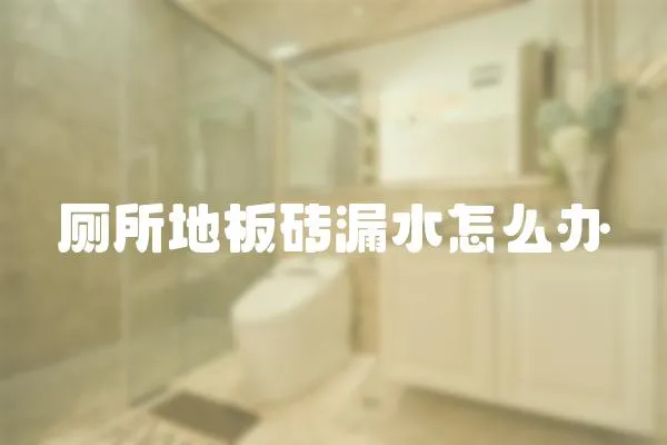 廁所地板磚漏水怎么辦