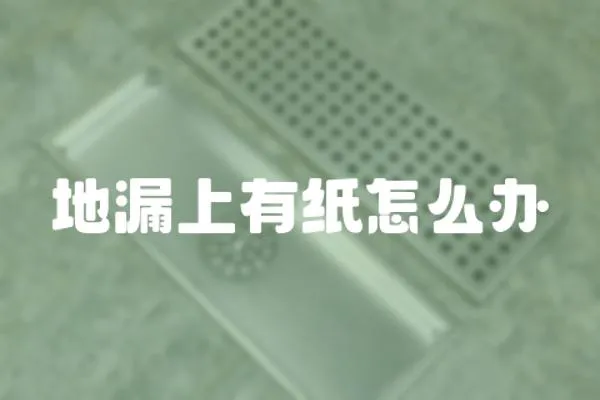 地漏上有紙怎么辦