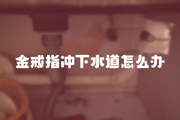 金戒指沖下水道怎么辦