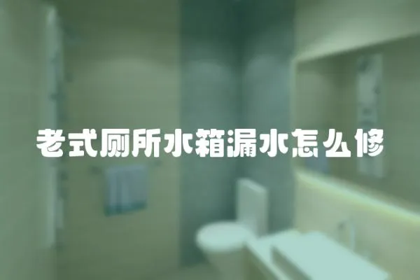 老式廁所水箱漏水怎么修
