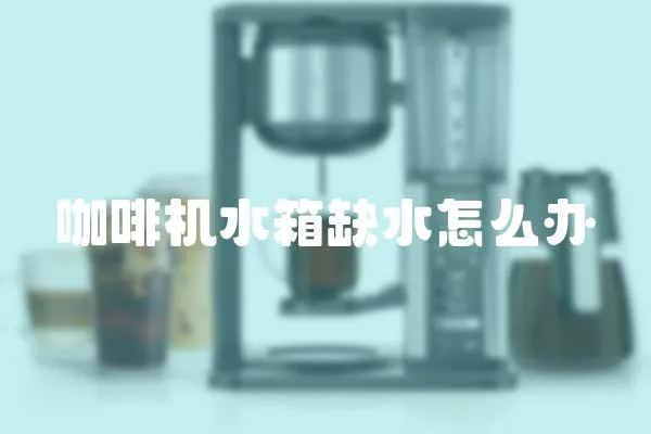咖啡機水箱缺水怎么辦