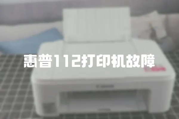 惠普112打印機故障