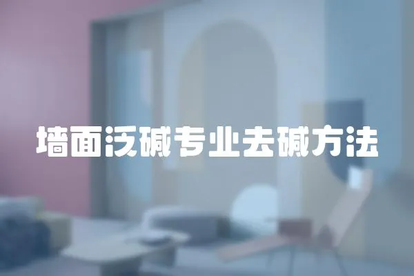 墻面泛堿專業去堿方法