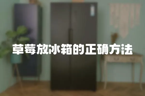 草莓放冰箱的正確方法