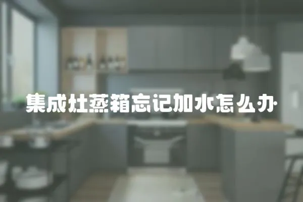 集成灶蒸箱忘記加水怎么辦