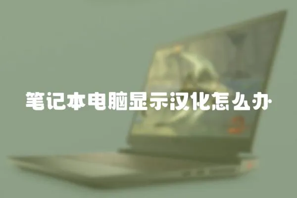 筆記本電腦顯示漢化怎么辦