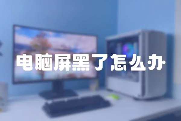 電腦屏黑了怎么辦