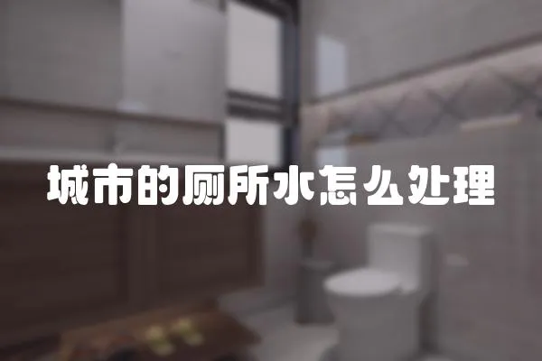 城市的廁所水怎么處理