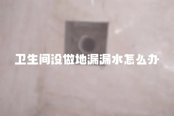 衛(wèi)生間沒做地漏漏水怎么辦