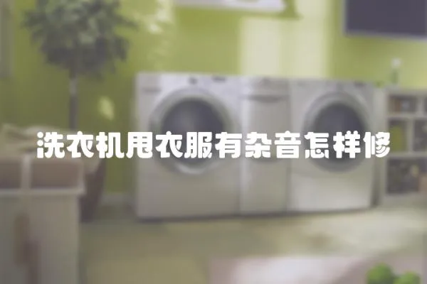 洗衣機甩衣服有雜音怎樣修