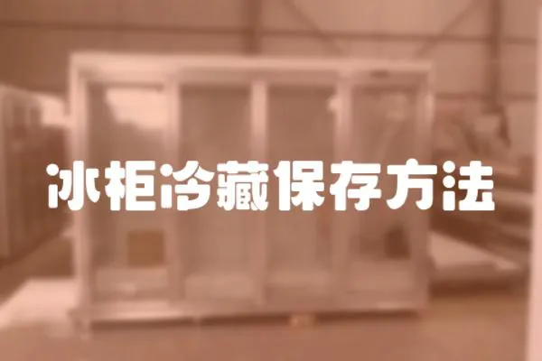 冰柜冷藏保存方法