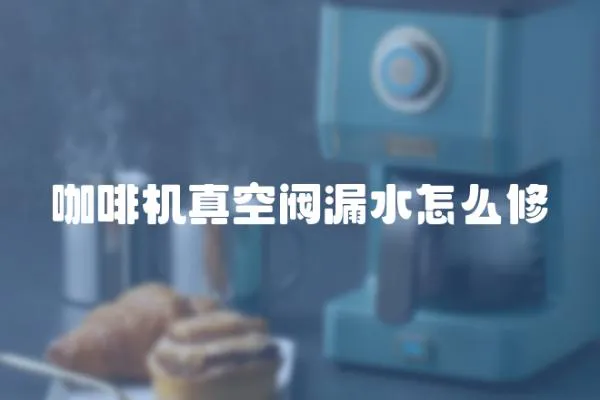 咖啡機真空閥漏水怎么修