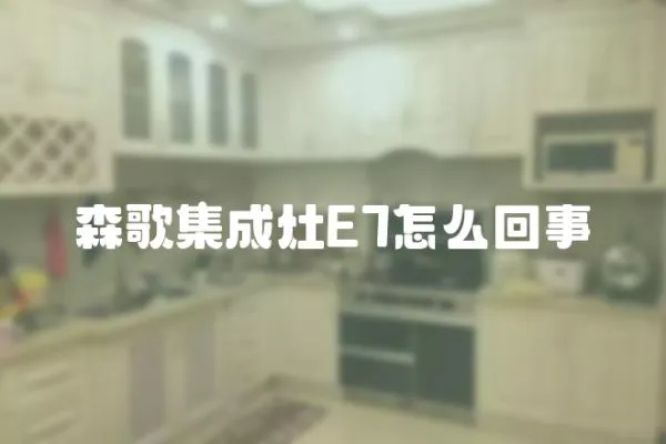 森歌集成灶E7怎么回事
