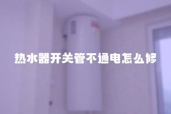 熱水器開關管不通電怎么修