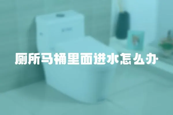 廁所馬桶里面進水怎么辦