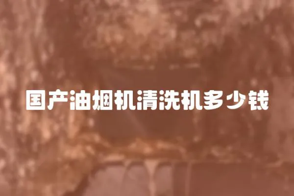 國產油煙機清洗機多少錢