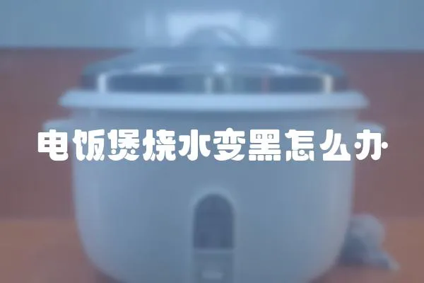 電飯煲燒水變黑怎么辦