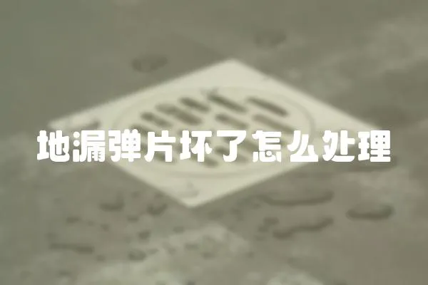 地漏彈片壞了怎么處理