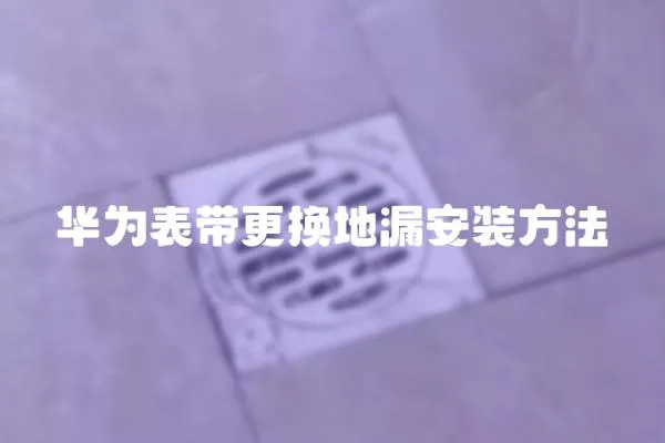 華為表帶更換地漏安裝方法