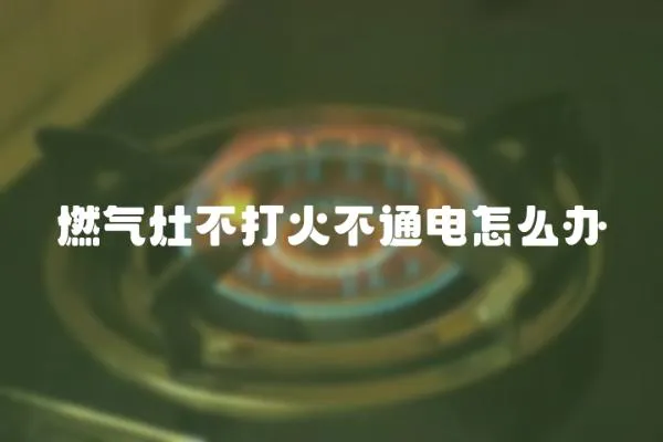 燃?xì)庠畈淮蚧鸩煌娫趺崔k