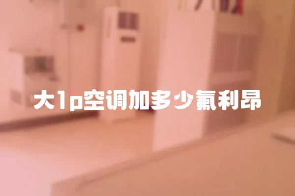 大1p空調加多少氟利昂