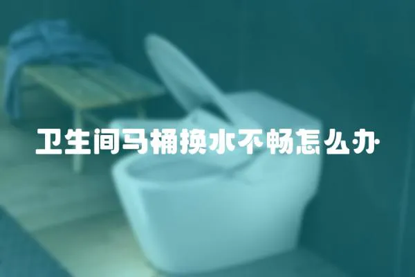衛生間馬桶換水不暢怎么辦