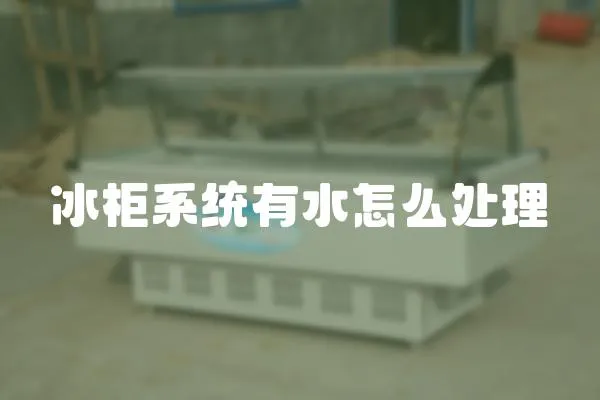 冰柜系統有水怎么處理