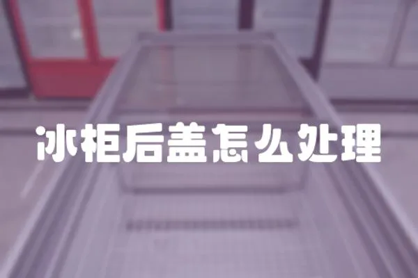 冰柜后蓋怎么處理