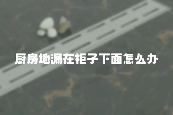 廚房地漏在柜子下面怎么辦