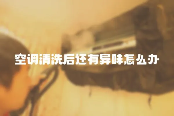 空調清洗后還有異味怎么辦