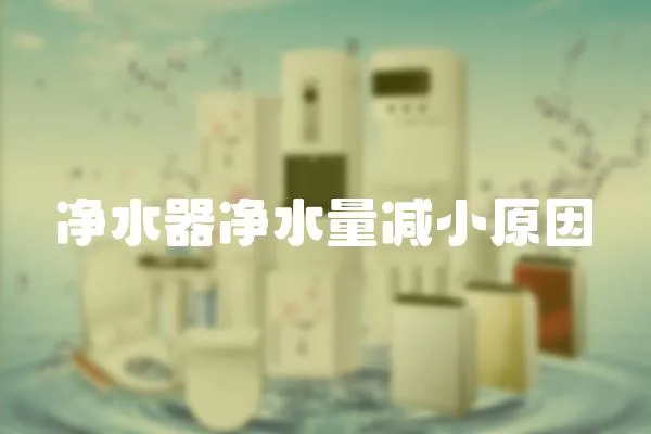 凈水器凈水量減小原因
