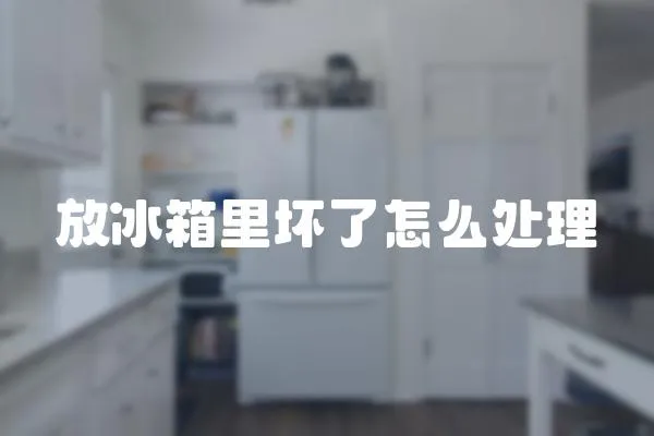 放冰箱里壞了怎么處理