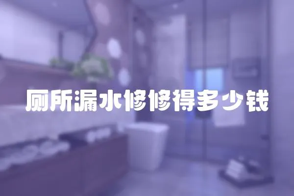 廁所漏水修修得多少錢