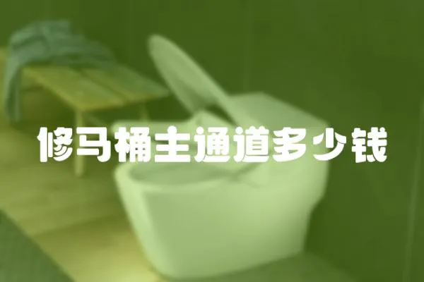 修馬桶主通道多少錢