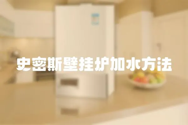 史密斯壁掛爐加水方法