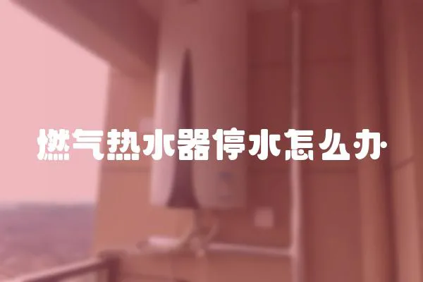 燃氣熱水器停水怎么辦