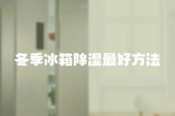 冬季冰箱除濕最好方法