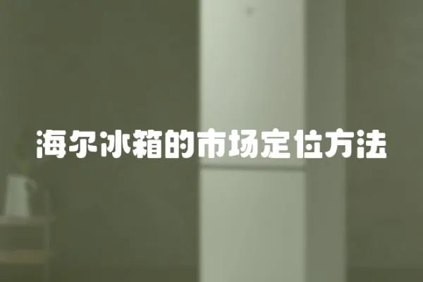 海爾冰箱的市場定位方法