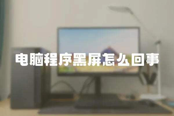 電腦程序黑屏怎么回事