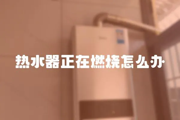 熱水器正在燃燒怎么辦