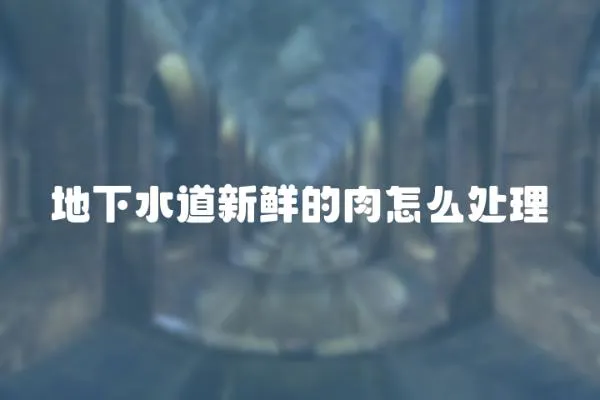 地下水道新鮮的肉怎么處理