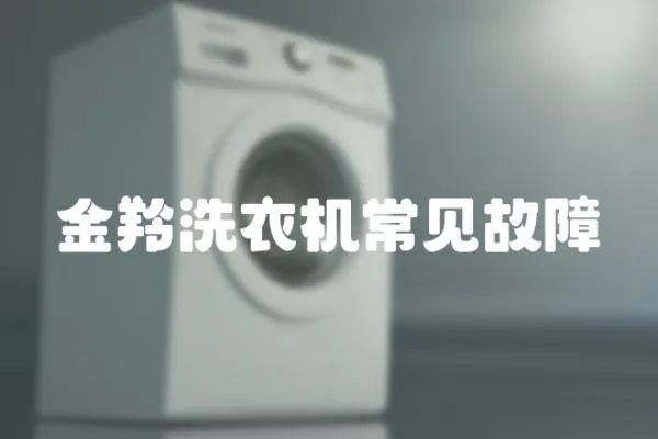 金羚洗衣機(jī)常見故障