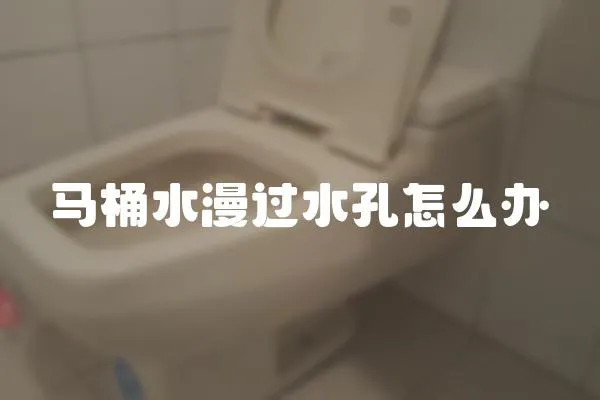 馬桶水漫過水孔怎么辦