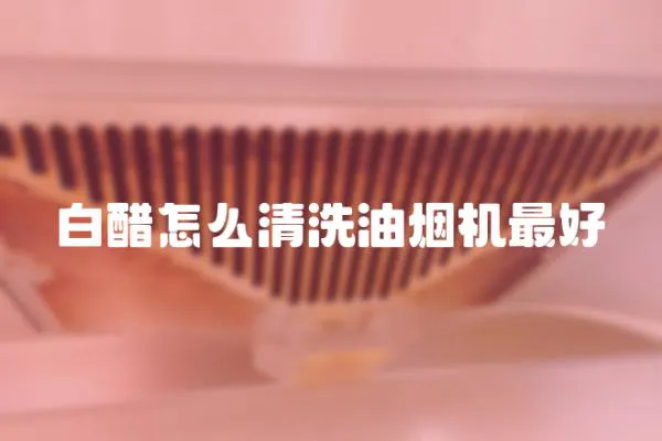 白醋怎么清洗油煙機最好