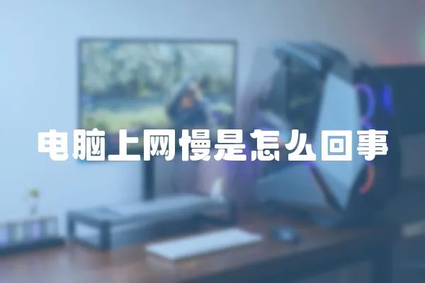 電腦上網慢是怎么回事