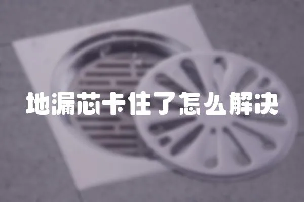 地漏芯卡住了怎么解決