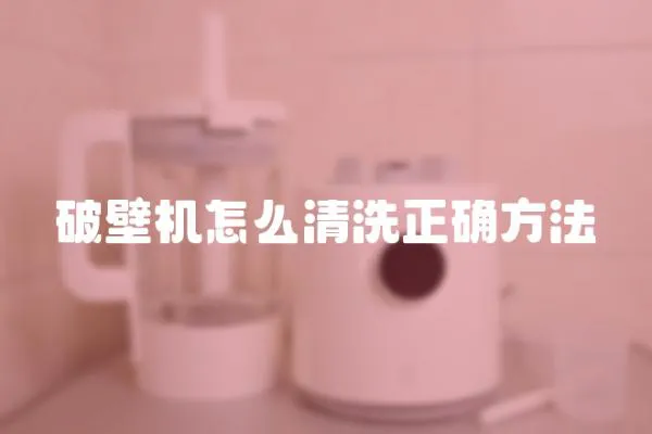 破壁機(jī)怎么清洗正確方法