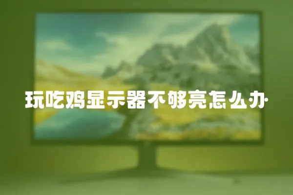 玩吃雞顯示器不夠亮怎么辦