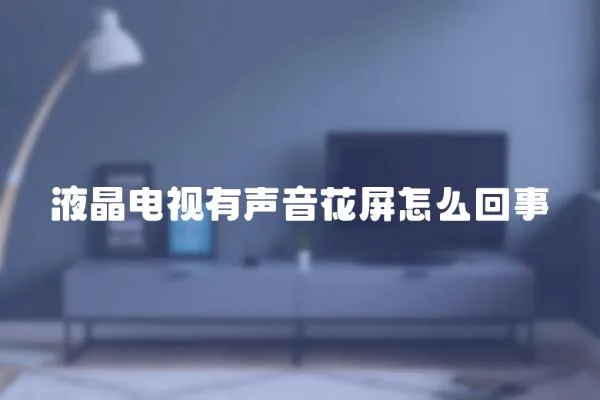 液晶電視有聲音花屏怎么回事