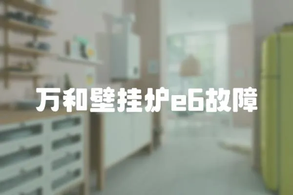 萬和壁掛爐e6故障